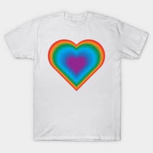 love rainbow heart T-Shirt